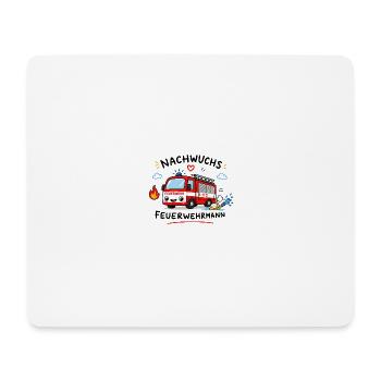 Nachwuchs Feuerwehrmann Cartoon - Mousepad (Querformat) - Weiß - Vorne