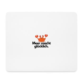 Meer macht glücklich - Mousepad (Querformat) - Weiß - Vorne