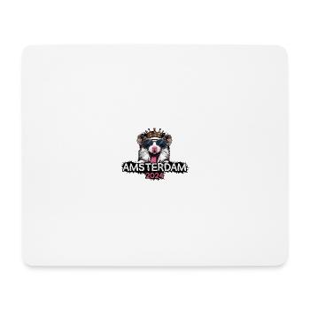 Amsterdam 2024 Party Hamster - Mousepad (Querformat) - Weiß - Vorne