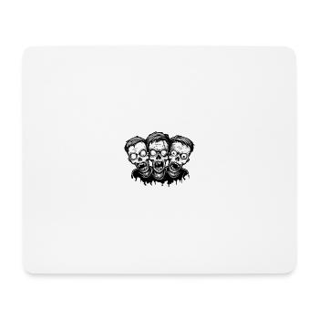 Zombies Halloween - Tapis de souris (format paysage) - blanc - Devant