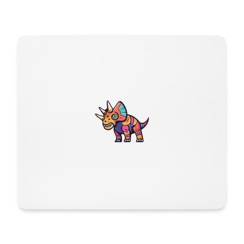 Dinosaur triceratops Halloween Funny - Mouse Pad (horizontal) - white - Front