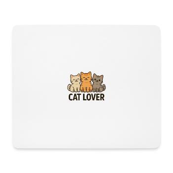 Cute Cat Lover Trio - Mousepad (Querformat) - Weiß - Vorne