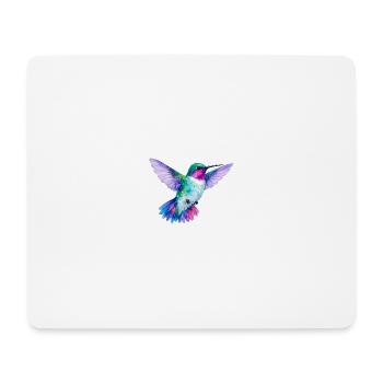 Rainbow Hummingbird Watercolor - Mouse Pad (horizontal) - white - Front