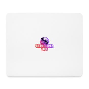 Palmiers de Barcelone 2024 - Tapis de souris (format paysage) - blanc - Devant