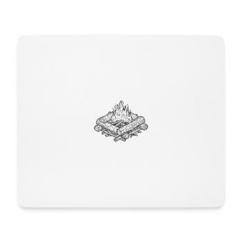 Gemütliche Szene mit Lagerfeuerholz - Mousepad (Querformat) - Weiß - Vorne