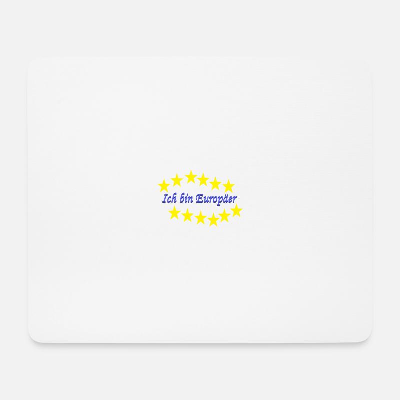 Ich bin Europäer - Mousepad (Querformat) - Weiß