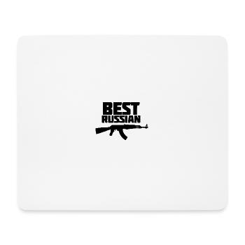 Best Russian AK 47 Kalaschnikow Original Russen - Mousepad (Querformat) - Weiß - Vorne