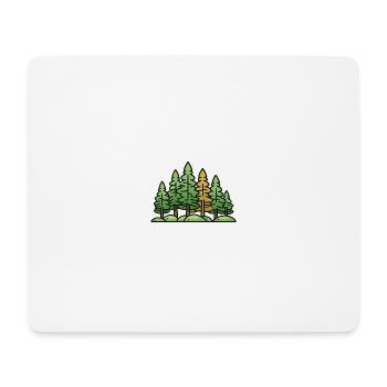 Wald Landschaft Bäume Natur - Mousepad (Querformat) - Weiß - Vorne