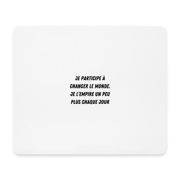 changer le monde - Tapis de souris (format paysage) - blanc - Devant