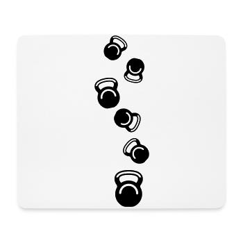 Hantel gewichte icon - Mousepad (Querformat) - Weiß - Vorne