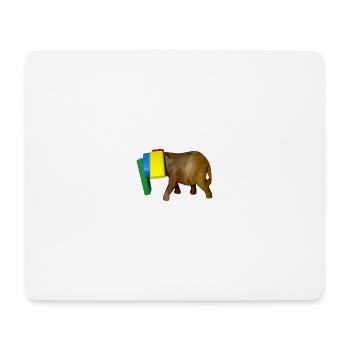 Bauklotz Elefant - Mousepad (Querformat) - Weiß - Vorne