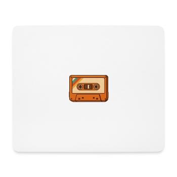 Retro Kassette  - Mousepad (Querformat) - Weiß - Vorne