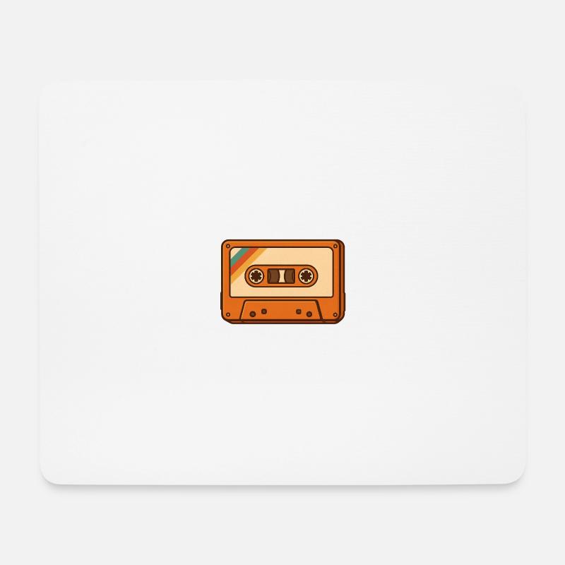 Retro Cassette - Mouse Pad (horizontal) - white