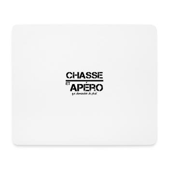 chasse et apéro - Tapis de souris (format paysage) - blanc - Devant
