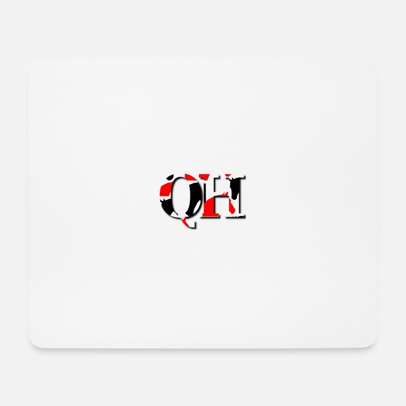 QH weiss rot schwarz - Mousepad (Querformat) - Weiß
