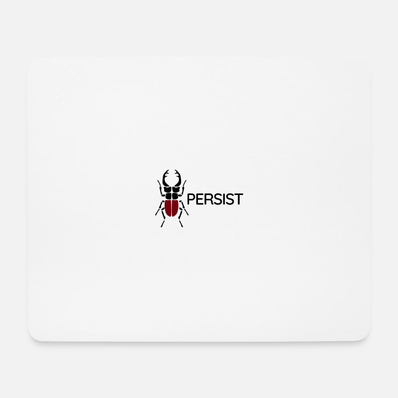 Hirschkäfer – Persist - Mousepad (Querformat) - Weiß