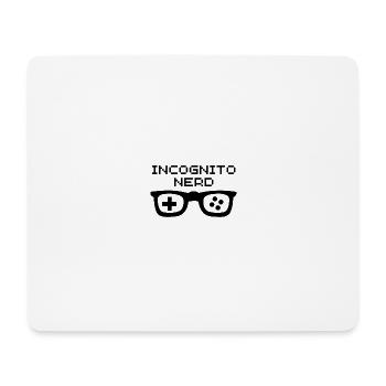 Incognito Nerd (Schwarz) - Mousepad (Querformat) - Weiß - Vorne