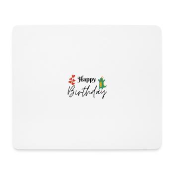 Happy Birthday - Mousepad (Querformat) - Weiß - Vorne