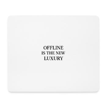 Offline is the New Luxury – Minimalistisches Schwa - Mousepad (Querformat) - Weiß - Vorne