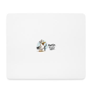 Küstensegler Möwe   - Kapitän der guten Laune - Mousepad (Querformat) - Weiß - Vorne