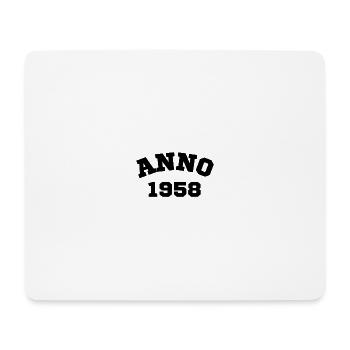 Anno 1958 Geburtstag Geburtsjahr - Mousepad (Querformat) - Weiß - Vorne