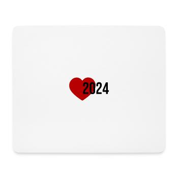 2024 Heart - Mouse Pad (horizontal) - white - Front