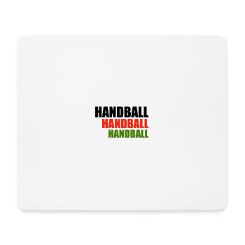 Trio de handball en lettres rouge-vert - Tapis de souris (format paysage) - blanc - Devant