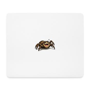 Araignée rieuse – Motif animal ludique - Tapis de souris (format paysage) - blanc - Devant