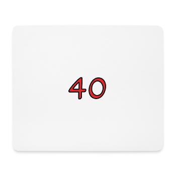 40. 40 YEARS. 40th ANNIVERSARY. 40TH ANNIVERSARY. - Mouse Pad (horizontal) - white - Front