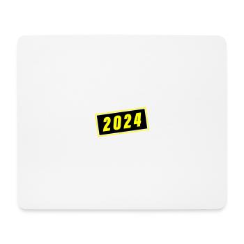 2024 Jahr - Mousepad (Querformat) - Weiß - Vorne