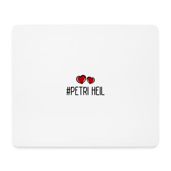 Petri Heil Herz Fischen - Mousepad (Querformat) - Weiß - Vorne