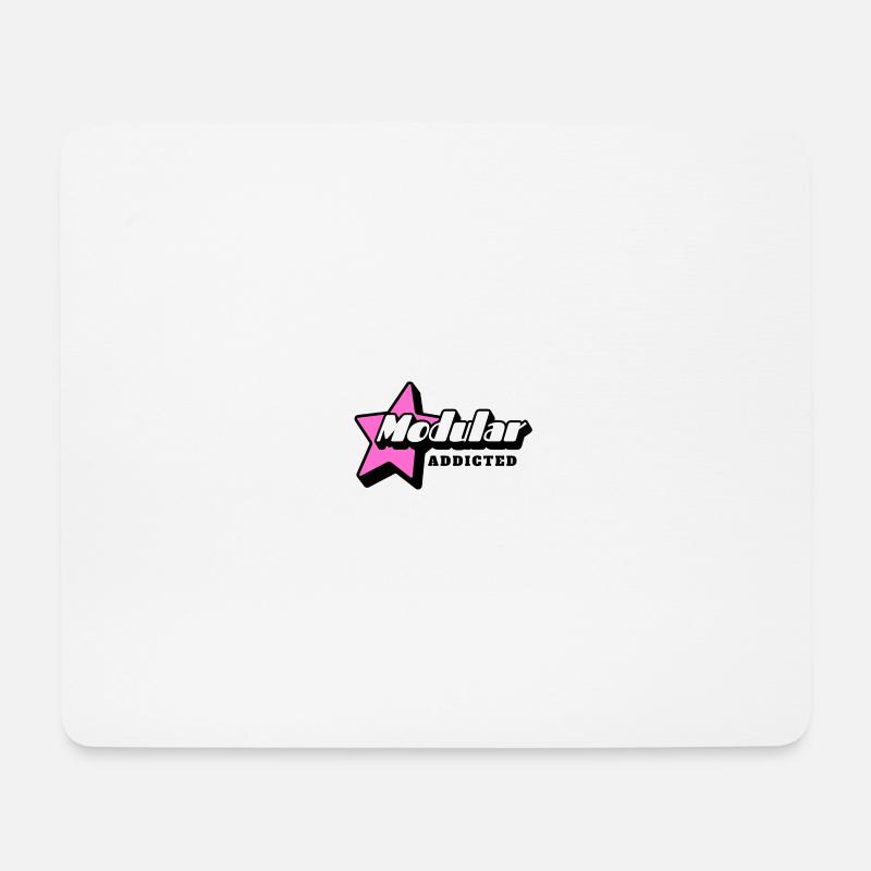 Modular Addicted Synthesizer - Mousepad (Querformat) - Weiß