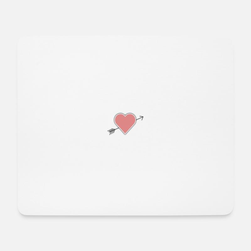 heart - Mouse Pad (horizontal) - white