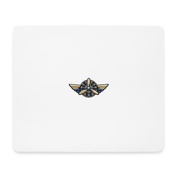 Vintage Fliegerpropeller Emblem - Mousepad (Querformat) - Weiß - Vorne