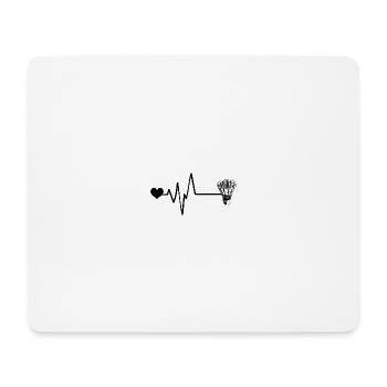 Badminton Pulse Love Sport - Tapis de souris (format paysage) - blanc - Devant