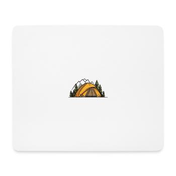 Tente de camping extérieure - Tapis de souris (format paysage) - blanc - Devant