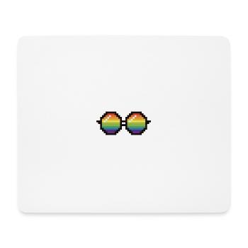 Lunettes art-en-ciel - Tapis de souris (format paysage) - blanc - Devant