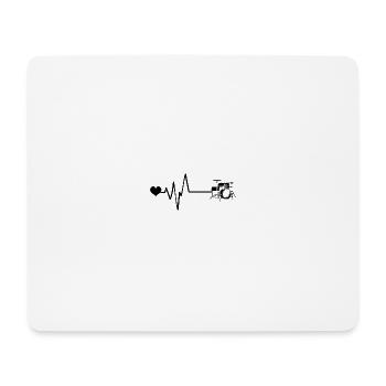 Drums Music - Mouse Pad (horizontal) - white - Front