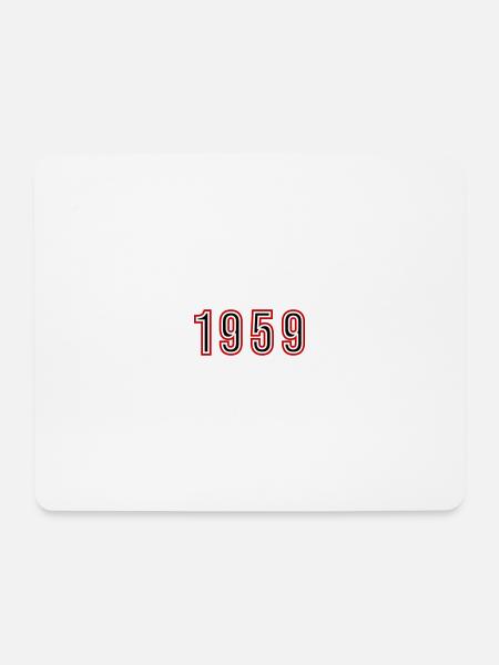 1959 Jahr Zahl - Mousepad (Querformat) - Weiß