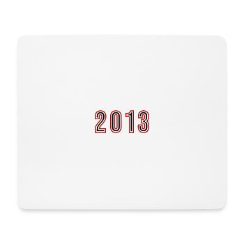 2013 Jahr Zahl - Mousepad (Querformat) - Weiß - Vorne