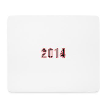 2014 Jahr Zahl - Mousepad (Querformat) - Weiß - Vorne