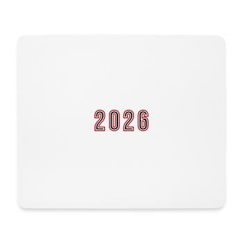 2026 Jahr Zahl - Mousepad (Querformat) - Weiß - Vorne