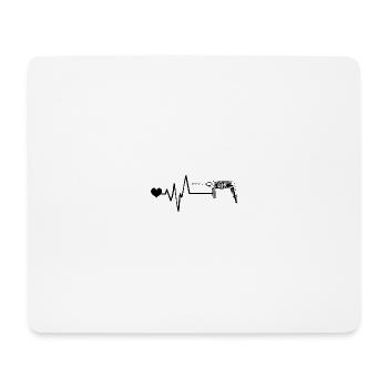 Perceuse Pulse Love - Tapis de souris (format paysage) - blanc - Devant