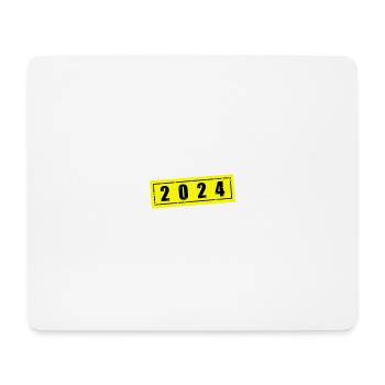 Année 2024 - Tapis de souris (format paysage) - blanc - Devant