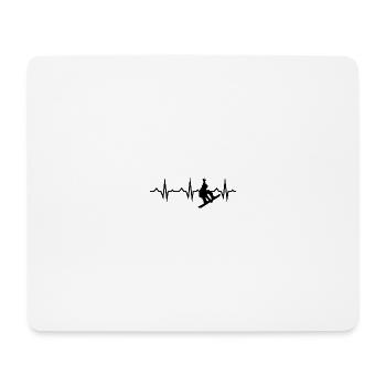 Snowboarder Wintersport Schnee - Mousepad (Querformat) - Weiß - Vorne