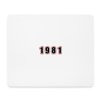 1981 Jahr Geburtstag - Mousepad (Querformat) - Weiß - Vorne
