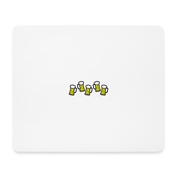 Bier Symbol Saufen - Mousepad (Querformat) - Weiß - Vorne