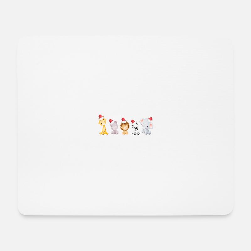Christmas animals - Mouse Pad (horizontal) - white
