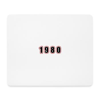 1980 Année Anniversaire - Tapis de souris (format paysage) - blanc - Devant