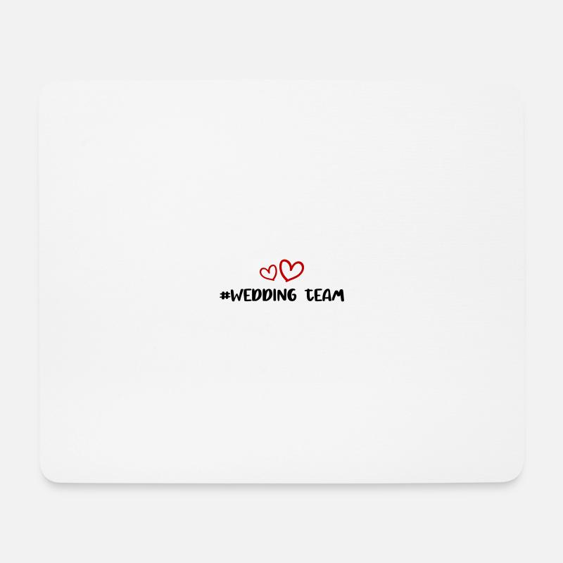 Hochzeit Team Herz - Mousepad (Querformat) - Weiß